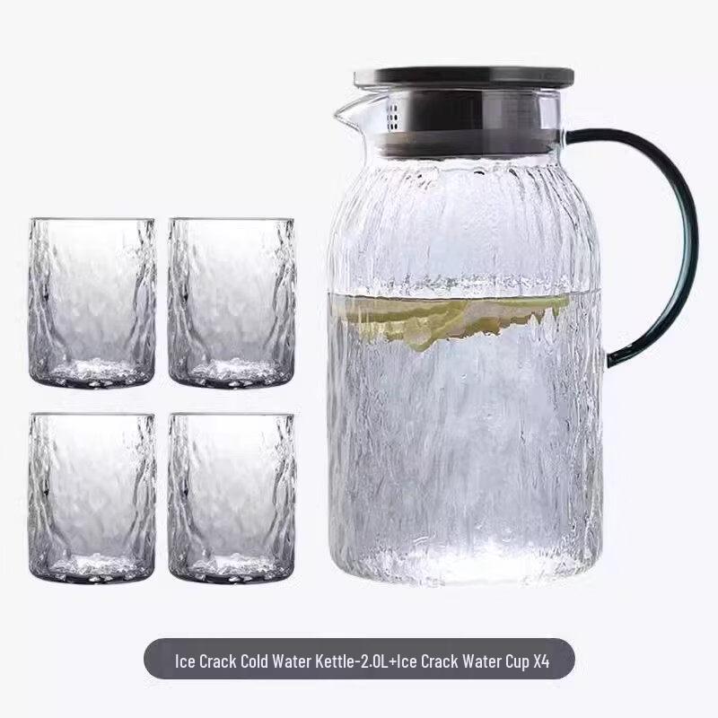 ZISIZ Tree Grain Glass Kettle with Infuser