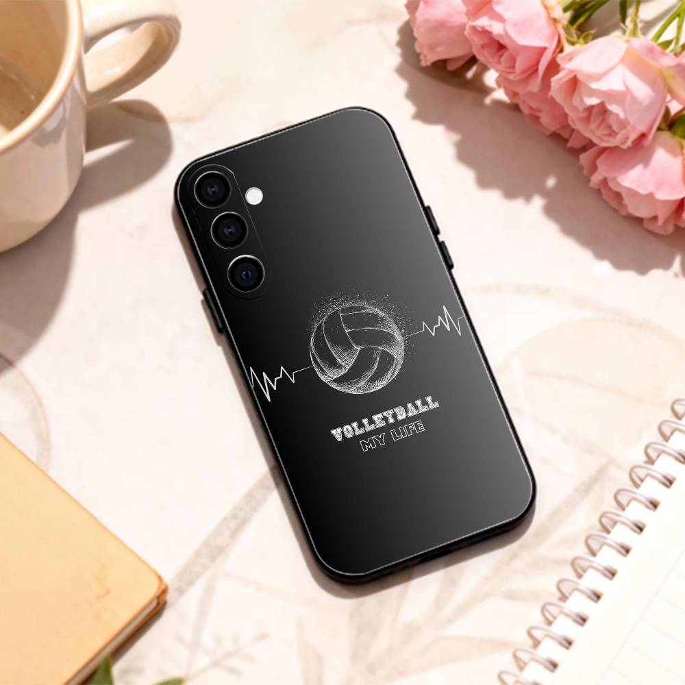 cool Sport Beach V-Volleyball    phone Case For Samsung Galaxy A73,A72,A71,A70,A53,A52,A51,Others Soft Black Shell