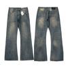 New Style Splatter Patchwork Cargo Pants American Style High Street Micro Flare Casual Trousers