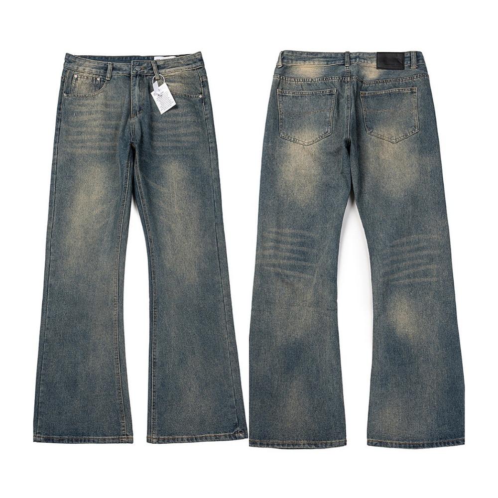 New Style Splatter Patchwork Cargo Pants American Style High Street Micro Flare Casual Trousers