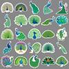 50pcs Peacock Animal Stickers for Skateboards, Luggage, Laptops, Cars, and Motorcycles
