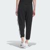 Adidas Neo Three-Stripe Color Block Drawstring Cropped Sports Pants Women Bottoms Black IK2428