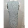 Women Striped Sleeveless Mini Dress U Neck Pocket Loose Casual Sundress