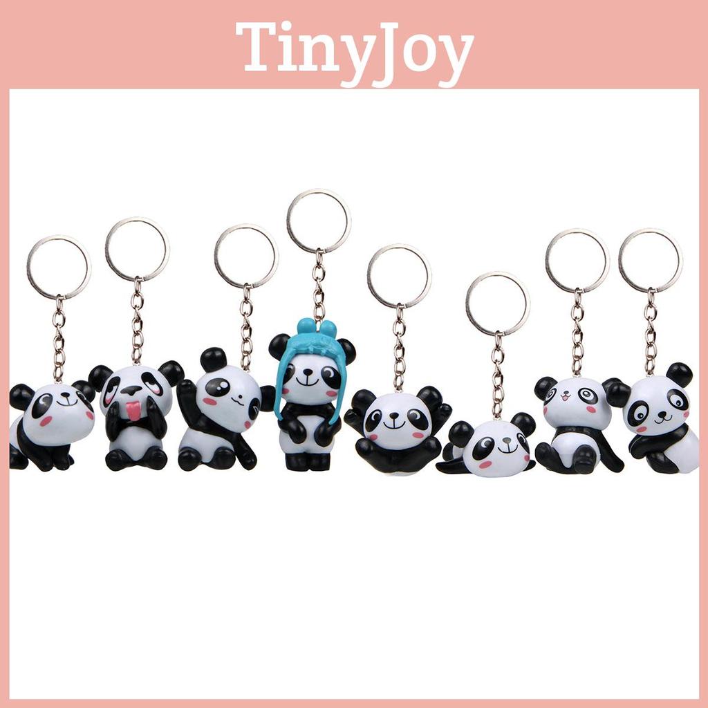 Keychain Panda Set With Creative Animal Shape For Collectors And Gifts Office