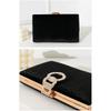 New Fashion Temperament Women's Dinner Bag High-end Velvet Clutch Bag Solid Color Chain Diamond Evening Bag
