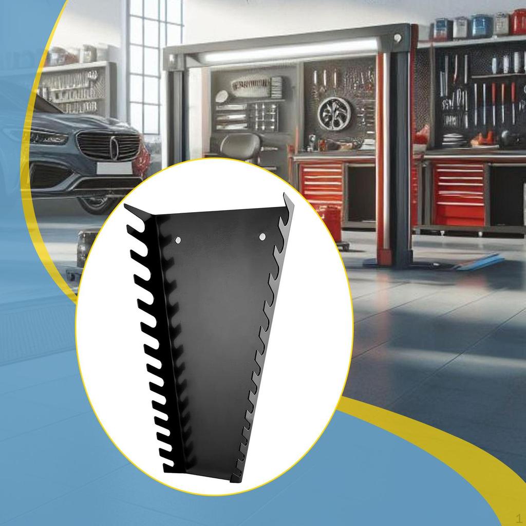 Hanging Wrench Organizer Space Saving Practical Tool Box Wall Mount Storage Tray for Auto Repair