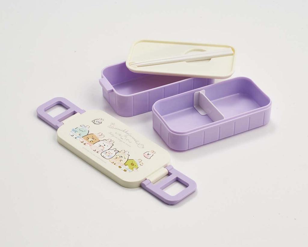 Skater Bento Sumikkogurashi Rabbit Garden for Made In Box, Design, 600ml, Antibacterial, Two-Tier, Women, Japan, YZW3AG-A