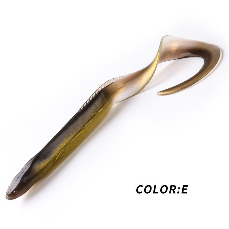 BEARKING Soft Bait Eel Lure with Lead Head Hook, 15cm/20cm for Long Cast Sea Fishing (L45L46)
