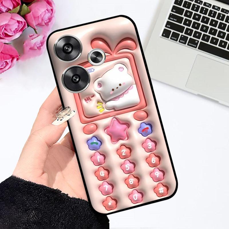 Cases For POCO F6 Cover Cute Astronaut Fashion Shockproof Soft Bumper For Xiaomi POCO F6 Coque For POCOF6 F 6 2024 Phone Capa