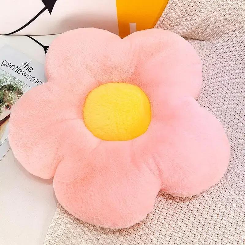 35CM/50CM Colorful Flowers Plush Pillow Plant Petal Cushion Stuffed Toys for Girls Baby Home Decor Gift