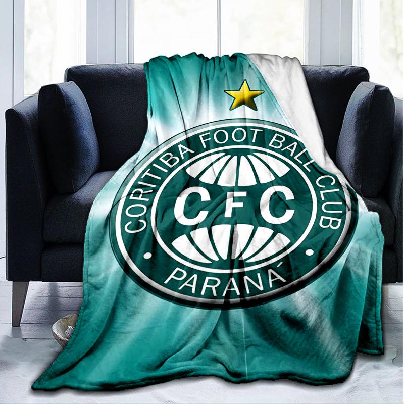 1PC Coritiba Foot Ball Club Printed Soft Flannel Blanket Throw for Adult Bedroom Living Room Sofa Camping Travel Fan gifts Christmas Gifts