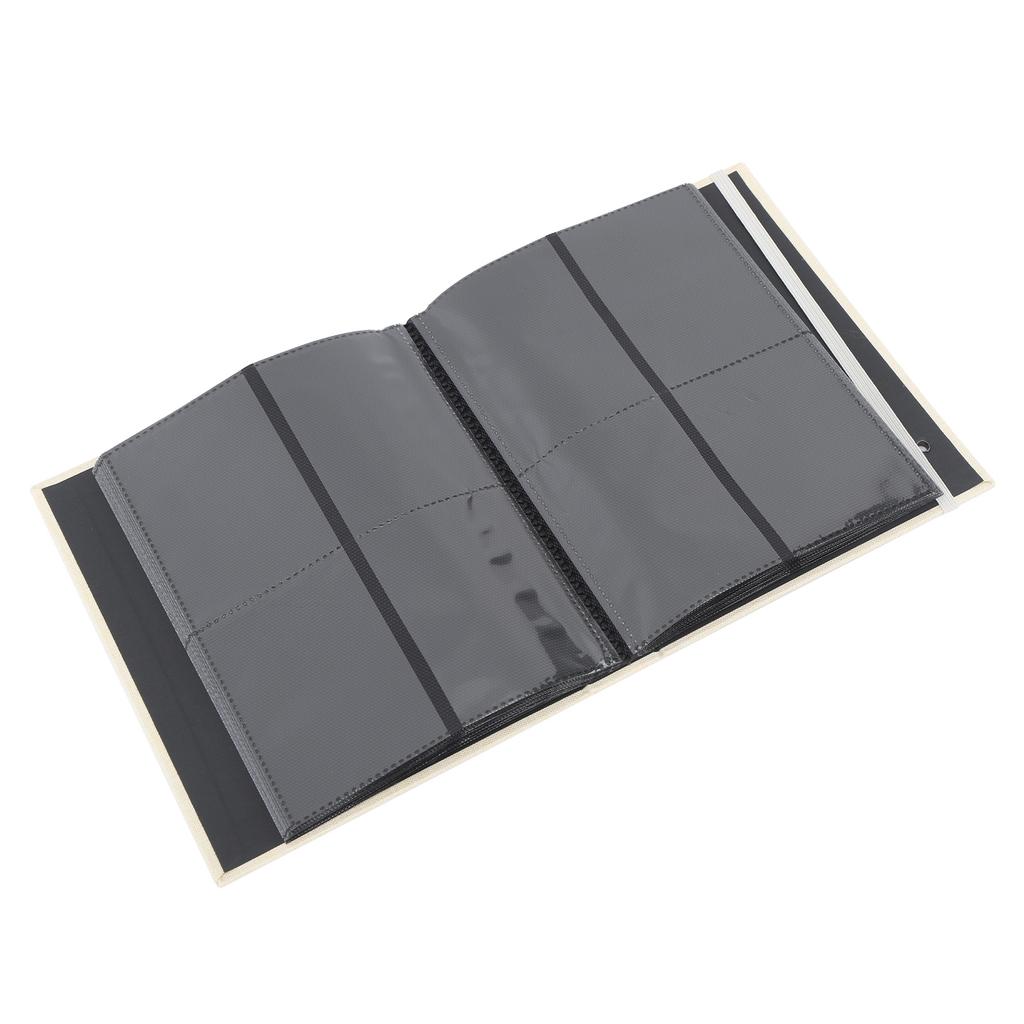 Photo Album 3 Inch 208 Pockets Cotton and Linen Card Album Khaki Stamp Ticket Storage Book For Polaroid Camera