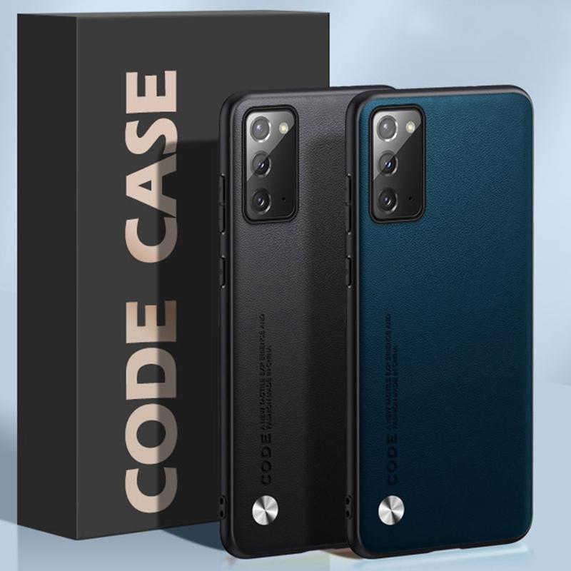 Luxuriöse PU-Lederhülle für Samsung Galaxy Note 20 Ultra Note20 5G Rückseite Business Matt Silikon Schutz Handyhülle Coque