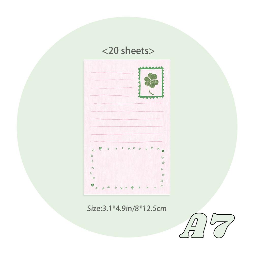 20 Sheets Cute and Colorful Notes, A7 Interior Pages Without Perforations, Student Handbook Decoration Notes, Memo Notebook