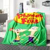 1pc Phineas and Ferb1 Blanket, Gift, for Men and Women, Soft Blanket, Good for Sofa Bed Couch Travel, Lightweight Flannel Blanket