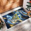 Leeds United Voetbal Print Kristalfluweel Tapijt, Comfortabel Waterabsorberend Antislip Binnen Vloerkleed