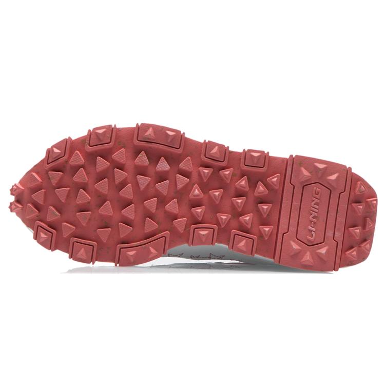 New LiNing Cushioning Low Top Running Shoes Women's White Red AGCR286-2