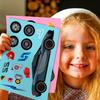 6 Pieces/pack Racing Decorative Puzzle Stickers for Children's Hands-on DIY Toys Face-changing Stickers