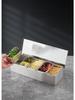 Stainless Steel Flip-Top Spice and Seasoning Storage Box for Kitchen or Restaurant Use