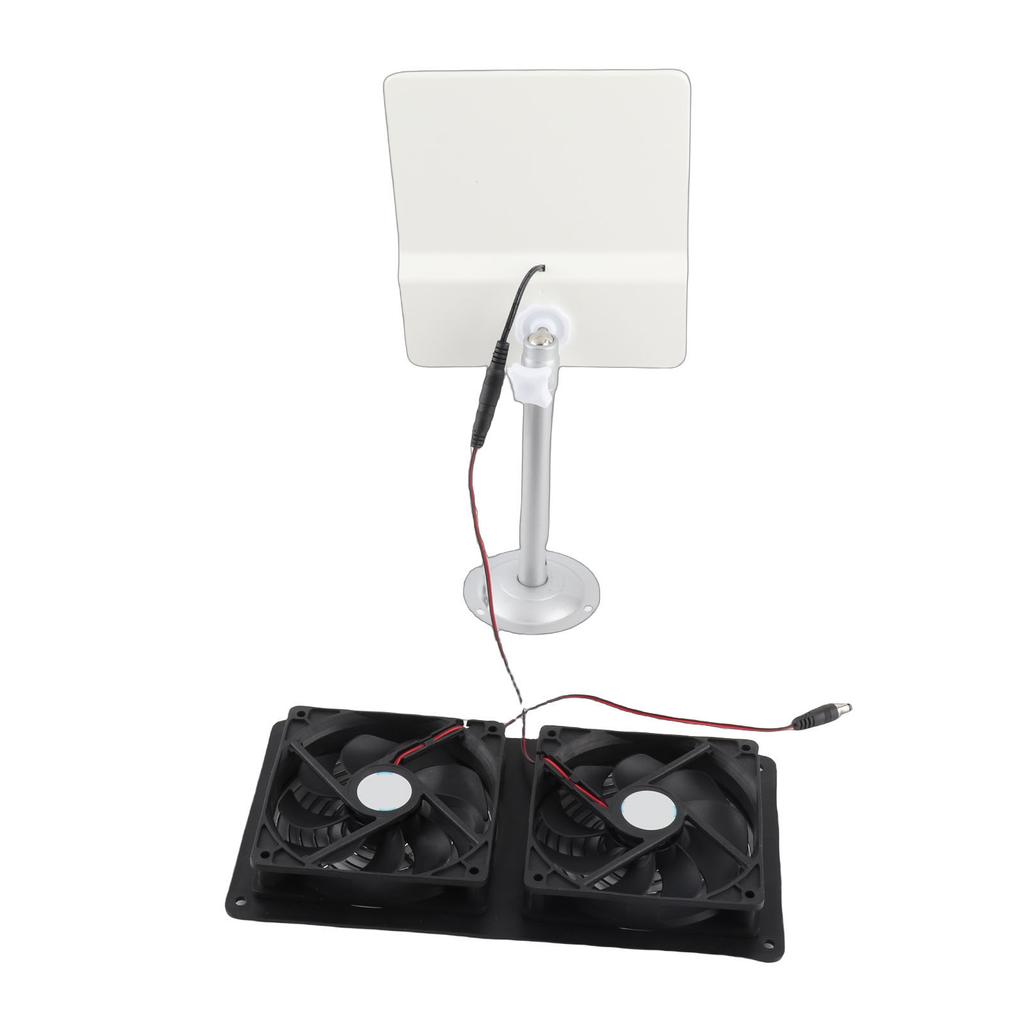 Solar Panel Fan Kit Double Exhaust Fan for Chicken Coop 20W Solar Powered Fan with Waterproof Dual Fans