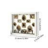 DIY Mini Museum Silhouette Box Spotlight Shadow Boxes Photo Frame With 11 Photo Frames And 8 Dolls For Anniversaries, Weddings