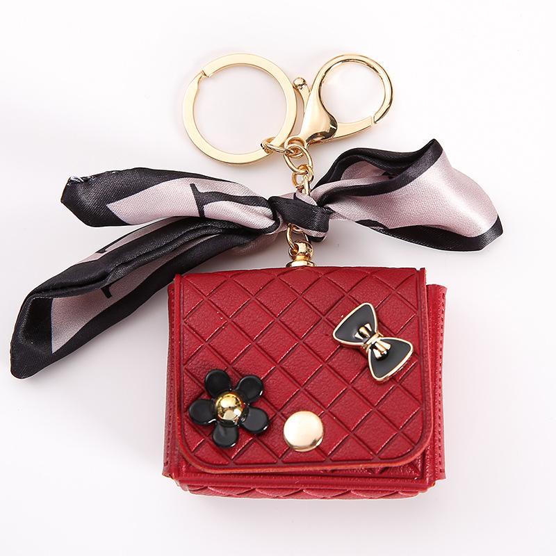 1 PC Cute Key Bag Owl Coin Purse Mini School Bag Car Key Chain Pendant Lady Wallet PU Leather Coin Purses Coin Purse Keychain