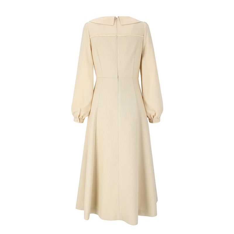 SOUP Neck Ribbon Antique Button Dress (Oy9Opc2)