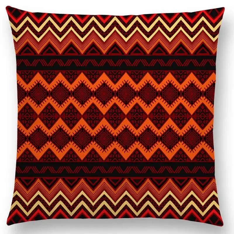 

Новейшая наволочка Bohemia с винтажным узором, этническая полосатая навахо со стрелами, чехол для диванной подушки 66x66cm