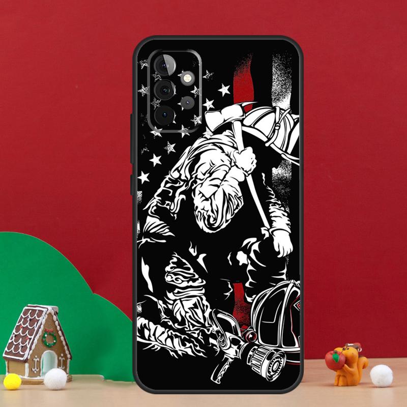 Firefighter Heroes Fireman Case For Samsung Galaxy A17 A06 A16 A56 A36 A54 A34 A14 A52 A32 A13 A23 A33 A53 A15 A35 A55