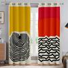 Modern Picture Art Round Texture Curtains, 2 Panels, Minimalist Style, Home, Living Room, Bedroom, Balcony, Kids Room Decor