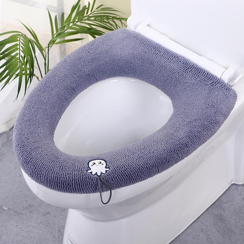 

Более толстые накладки на сиденье унитаза для ванной комнаты - Мягкие теплые накладки на сиденье унитаза, эластичная моющаяся ткань синий