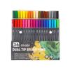 168 Color Double-Ended Watercolor Fineliner Pens Set - Soft Tip, Washable, Art Drawing Tools