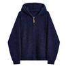Korean Style Thick Faux Raccoon Lambswool Zipper Hooded Jacket - Women's Versatile Autumn/Winter Sweater Cardigan