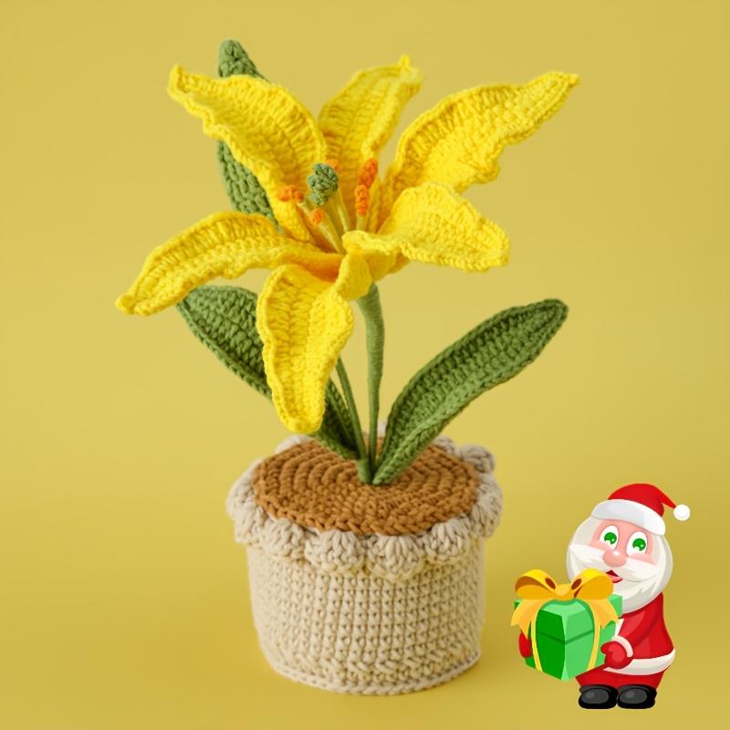 Handmade White Lilies for The New Year,Perfect Gifts for Loved Ones,Elders,And Teachers,Suitable for Decorating Bedrooms,Living Rooms,And Office Desks