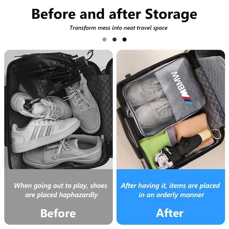 TQ013-Dustproof Oxford Folding Shoes Storage Bags Travel Organizer Pouch For BMW F30 E36 F20 E87 E70 E91 E30 E53 F31 F40 E92 E93
