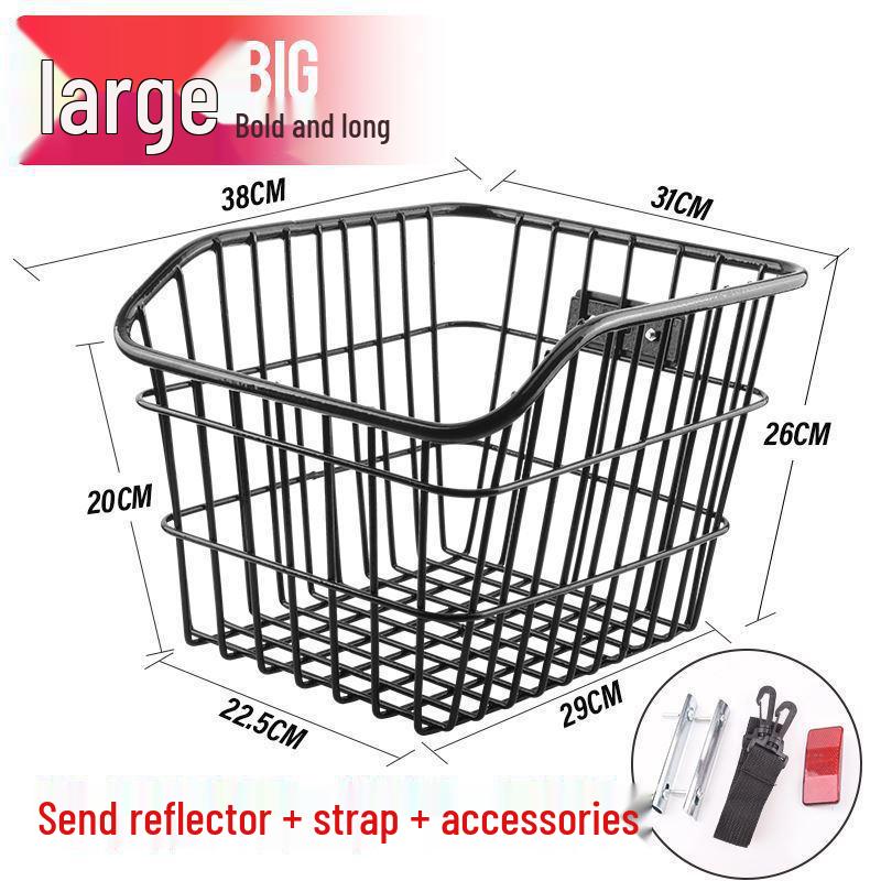 Folding Rear Bike Cargo Basket: Large Capacity Mountain Bike Luggage Rack