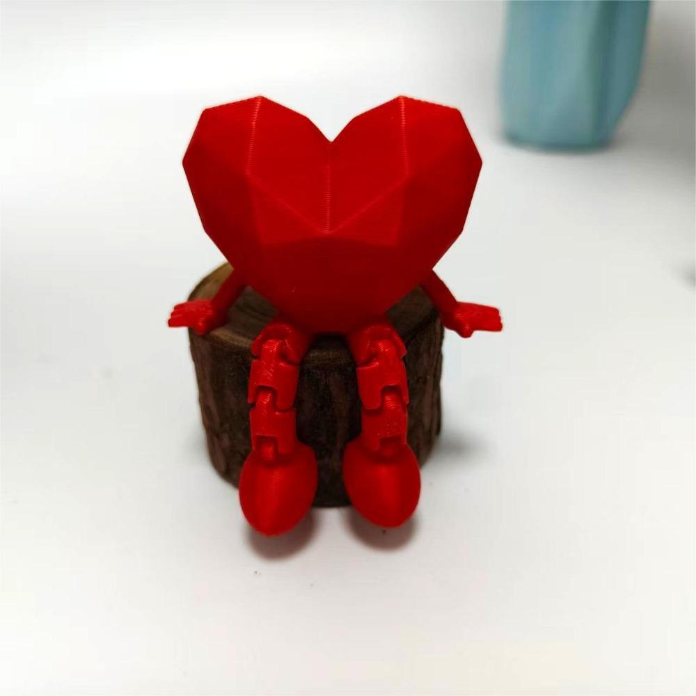 

Jointed Movable 3D Printed Rose Ornament Romantic Heart Rose Figure Valentine s Day Style 2
