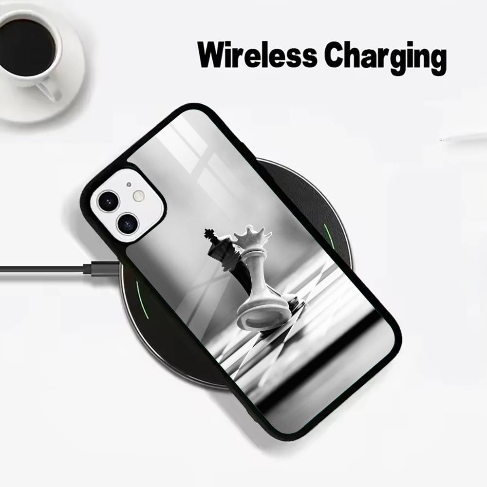 

Cool- Chess Art Phone Case For IPhone17 16 15 14 13 12 11 Pro Max 16/15/14Plus Wireless Charger Cover Funda iPhone14Pro