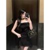 Sexy Tube Top Dress High Waist Temperament Waist Irregular Thin Korean Version Dress Short Skirt