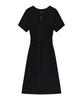 Siyajyu Sia8042 Relaxed Jersey Wrap Dress_Black