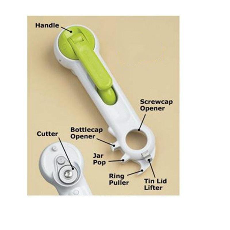 Openers 7 In 1 Universal Multi-Function Bottle+Can+Jar Opener Tin Beer Wine Soda Easy Turn Knob Cooking Tools