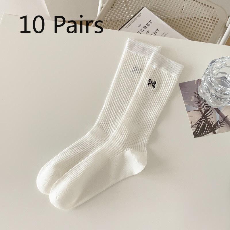 

10 пар женских весенне-осенних милых носков из сетки и махры в балетном стиле с бантиками 10 Pairs