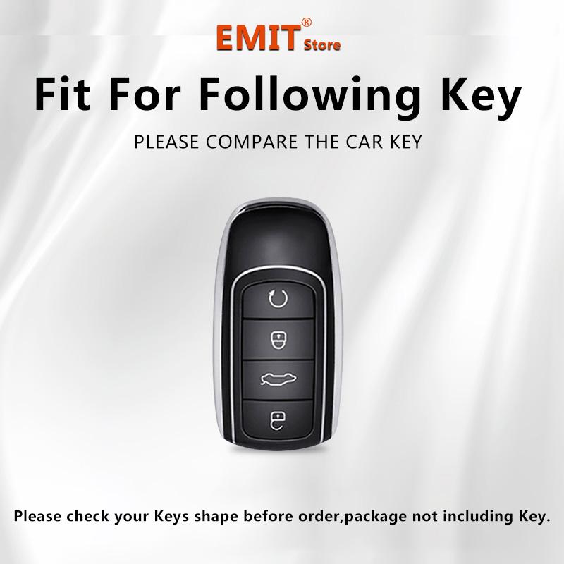 Zinc Alloy Car Key Case for Chery Tiggo 7 Pro 8 9 Plus 2024 2025 Keychain Remote Cover Shell Housing Ring Holder Fob Accessories FD5