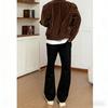 American high street pendant suit pants men's summer thin thin high-end loose micro-pull casual pants