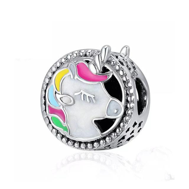 2pcs /Lot 2022 New Trend Silver Plated Beads Cartoon Dangle Charms Fit Original Brand Bracelets Necklaces For Women Diy Jewelry