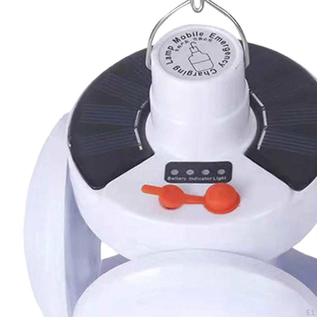 Foldable Football Bulb Solar Light 4 Leaves Outdoor Camping Torch Adjustable Lights Flashlight