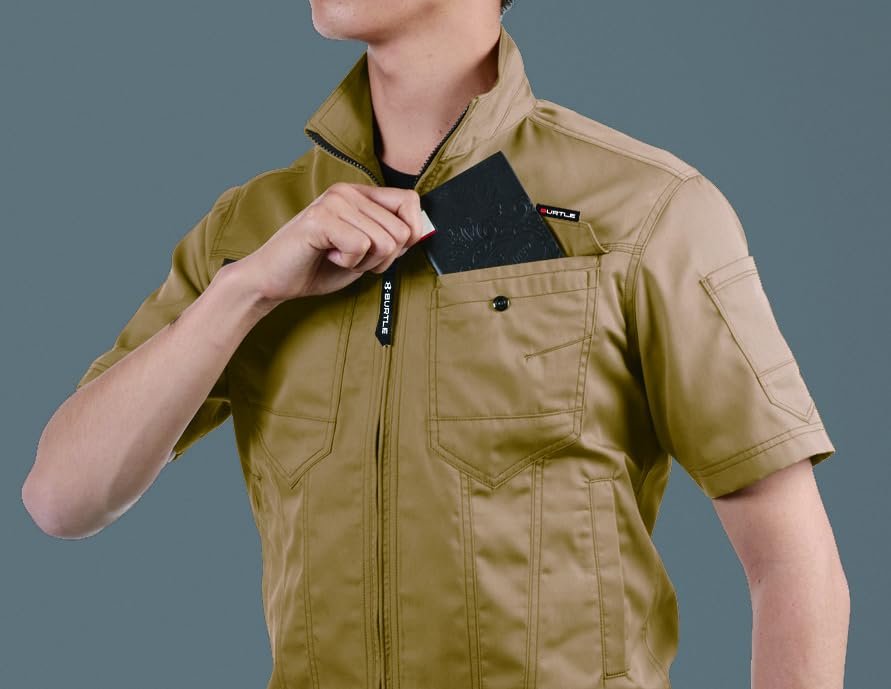 Burtle Short Sleeve Jacket, Indigo (Heather), Size L, 1716-45-L