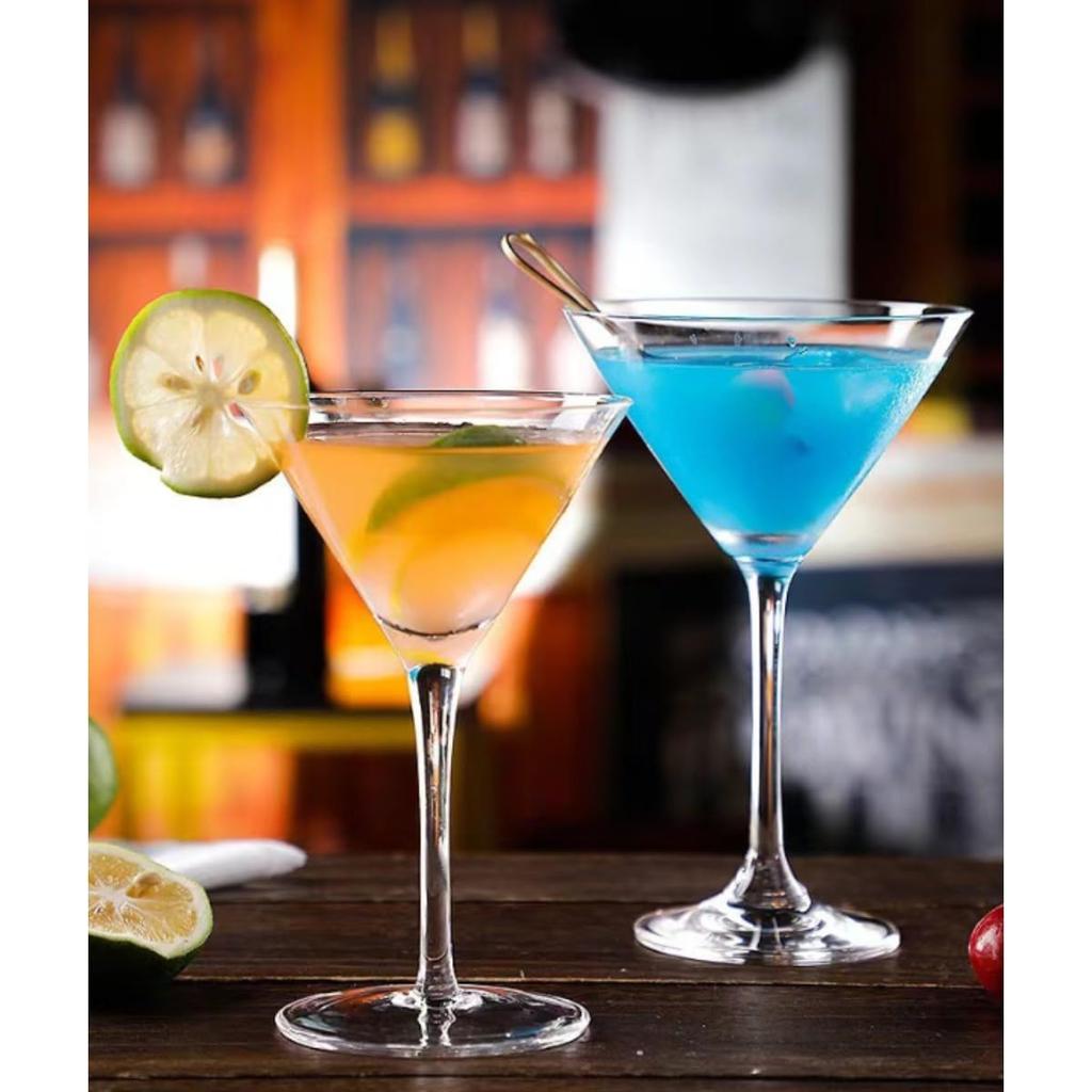 Cocktail Glasses, Martini Glasses, 6-Piece Set, 120ml, Crystal, Home and Commercial Use (120ml - Martini Cups (6 pieces))