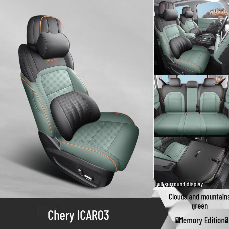 New Universal 5-Seat Full Leather Car Seat Cushion for Car03 - All Seasons