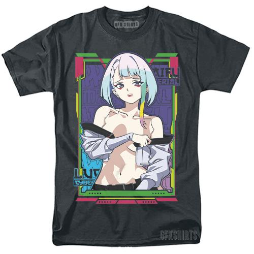 Lucyna Kushinada Shirt Cyberpunk Anime Manga Hentai Waifu Cosplay Gamer T-shirt XXXXL